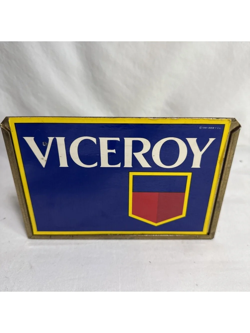 Vintage Viceroy Cigarette Sign Advertisement Standing Shelf Counter Sign
